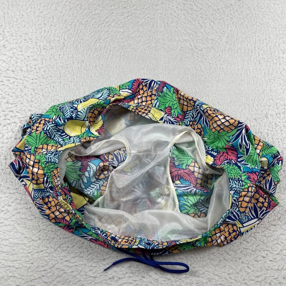 Vineyard Vines Swim Trunks Mens XXL‎ Multicolor Pineapple Tropical Drink Print